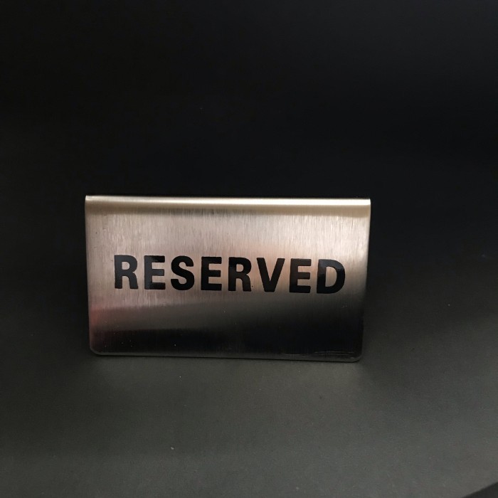 

reserve sign stainless tag reserve table reserve sign reservasi resto