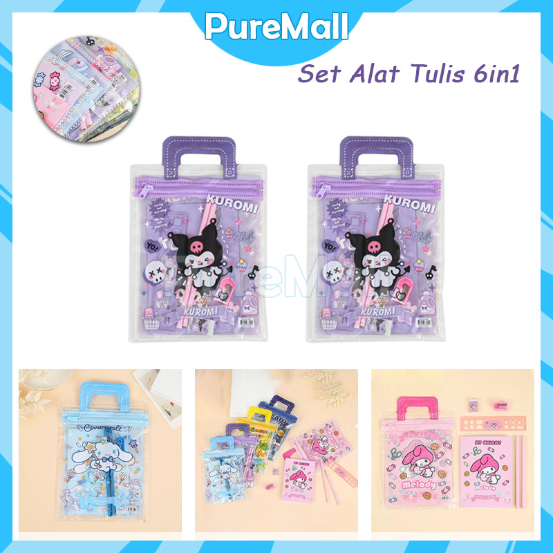 

Set Alat Tulis / Lucu Pouch Set Stationery Hadiah Anak Sanrio