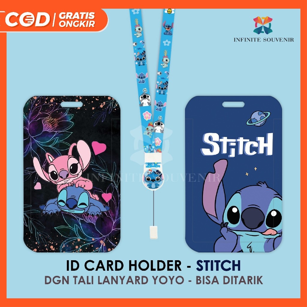 

(N017) ID Card Holder Tali Yoyo Stitch / Nametag Yoyo Stitch / Card Holder Yoyo / Disney / Card Holder Tali Bisa Ditarik