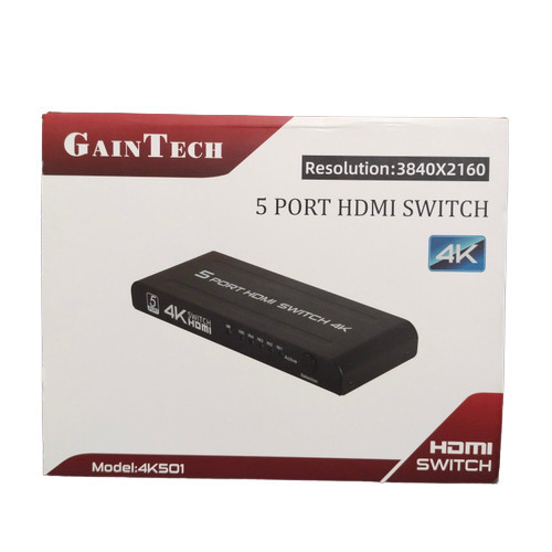 GAINTECH HDMI SWITCH WITH REMOTE & ADAPTOR 3 PORT / 5 PORT