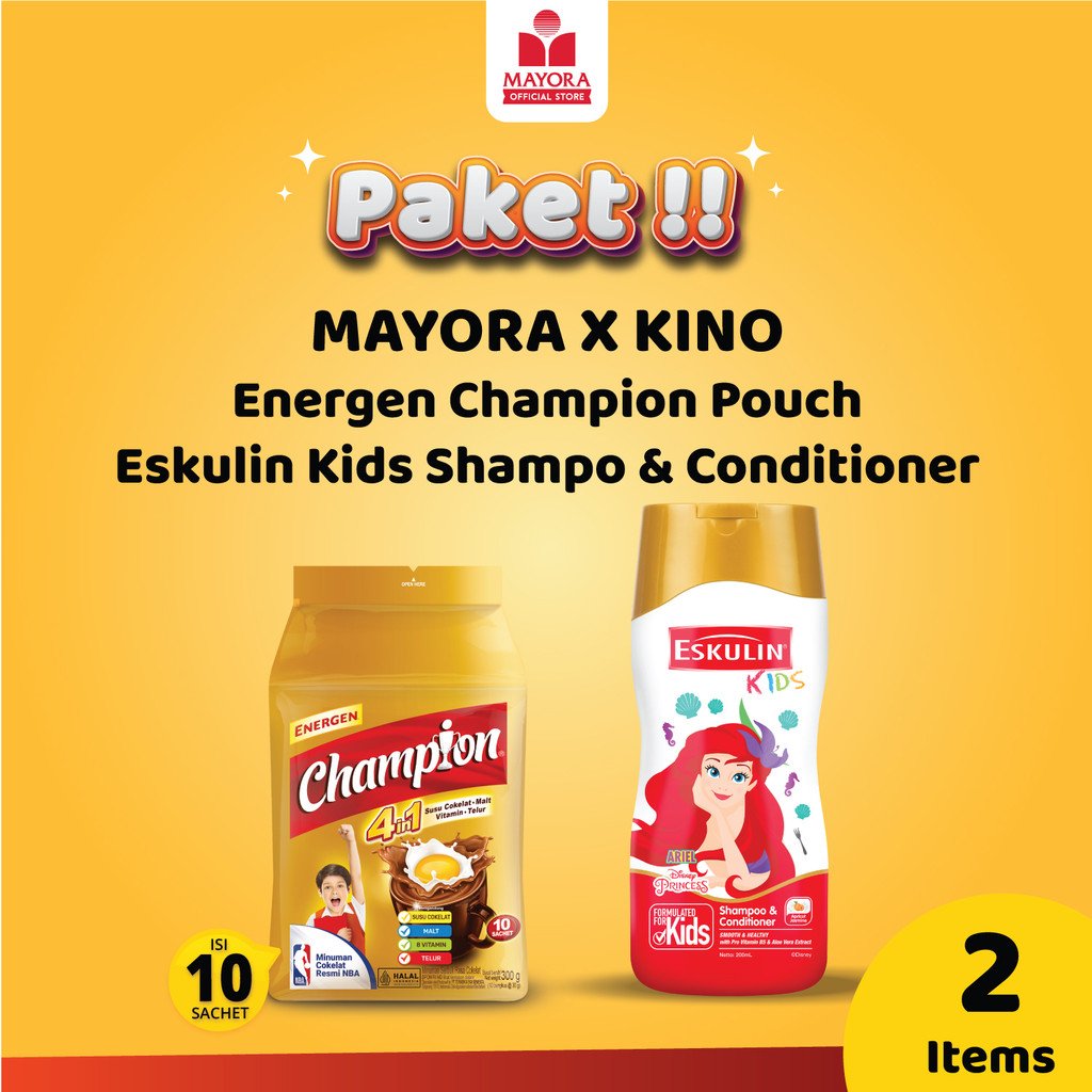 

Energen Champion Pouch x Eskulin Kids Shampo & Conditioner