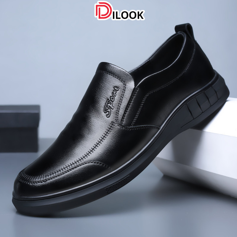 BEST SELLER DILOOK S038 SEPATU PANTOFEL PRIA SPORT TANPA TALI SLIP ON PANTOFEL HITAM PRIA SEPATU