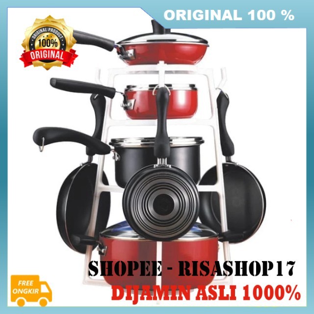 Rak Pantree Cookware Rak Panci Susun Rak Panci Bawah Wastafel Rak Teflon dan Panci Rak Susun Panci d