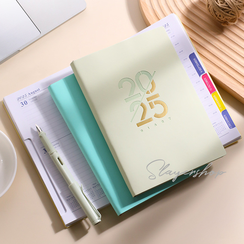 

ghg Agenda Notebook daily 2025 Planner Notepad Diary Stationery schoolsupplies 100 gsm English