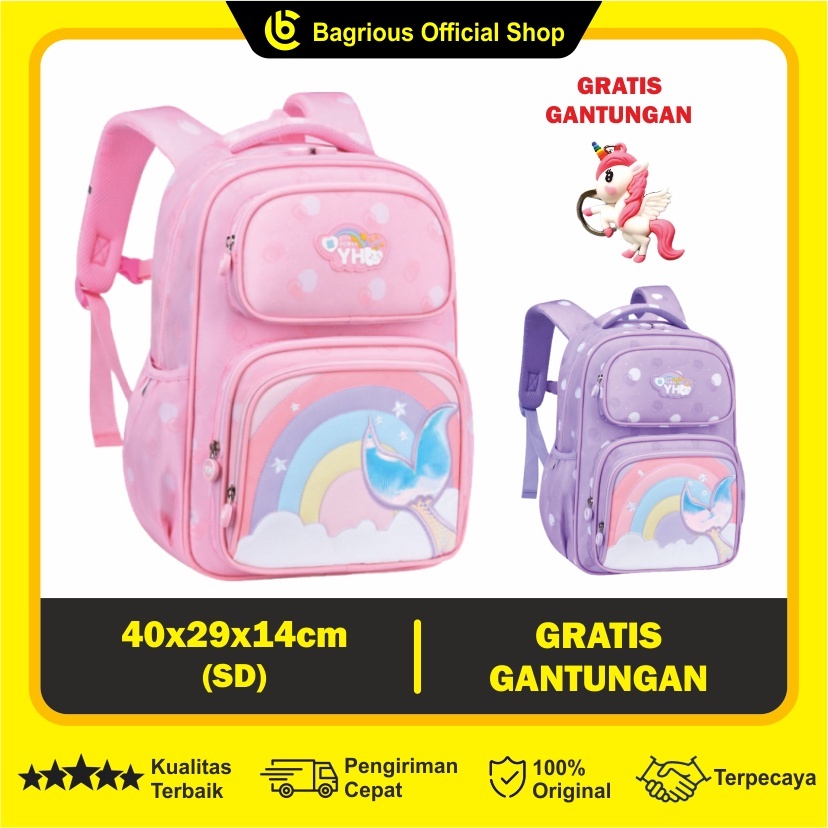 CD26J Tas Sekolah Anak Perempuan Tas Ransel Sekolah Wanita Import Tas Sekolah Cewek SD SMP SMA Tas R