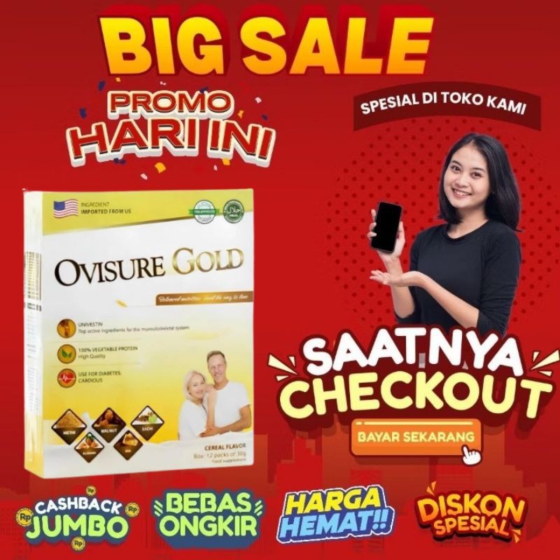 

Ovisure Gold Susu Asli Original Untuk Sakit Sendi Diabetes Isi 12 Sachet