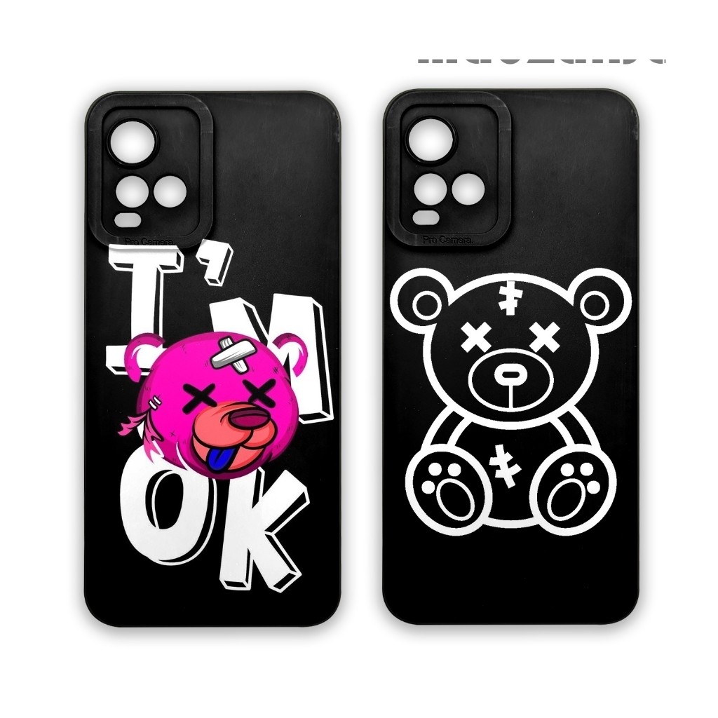 Casing Soft Case  Vivo Y33s Y21a Y21s Y21 Silikon Cover Pelindung Pro Camera Model Beruang Lucu