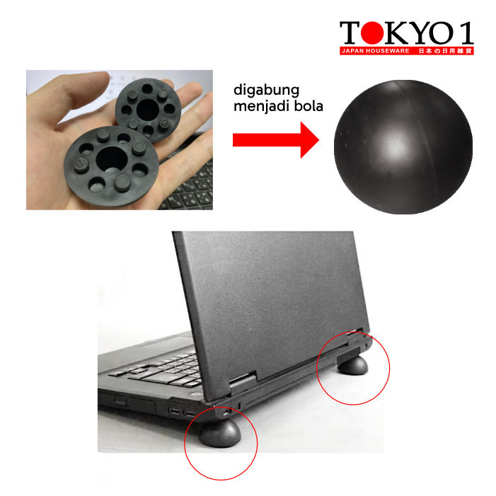 Tokyo1 9064 Laptop UP Dudukan Karet Laptop 090641