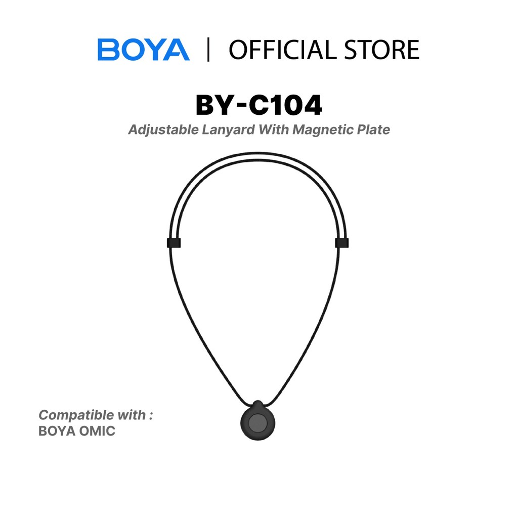 

BOYA BY-C104 Adjustable Lanyard Holder With Magnetic Plate for Transmitter Kompatibel dengan Boya OMIC D/U