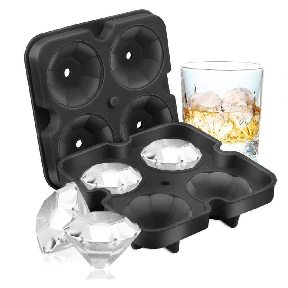 

Winzwon Cetakan Es Batu Silikon Berlian 4 Grid Ice Cube Mold - A1871 - CNDL