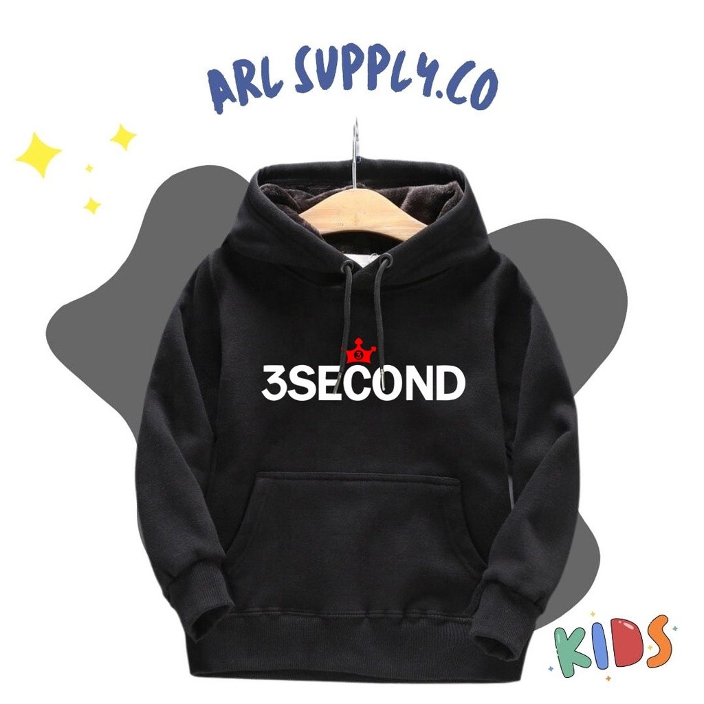 Jaket Sweater Hoodie Anak Laki Laki Perempuan 3SECOND terbaru Umur 1 2 3 4 5 6 7 8 9 10 11 12 Sweate