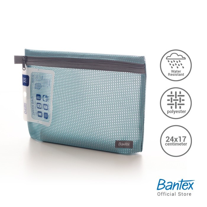 

BEST[Promo] Bantex Zipper Storage Pouch A5 Handbag Pencil Case - 8107 - Sky Blue