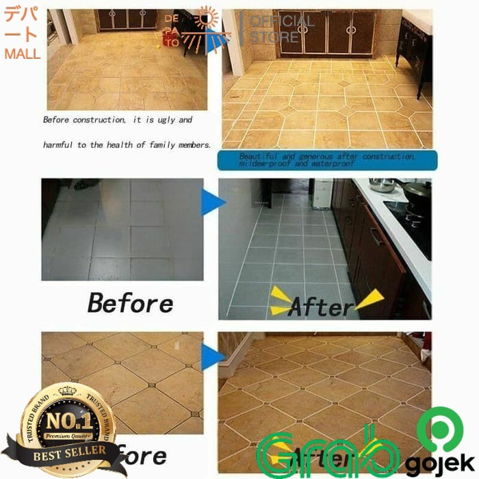 Pelapis Celah Ubin Lem Keramik Tembok Dinding Lantai - Putih TA