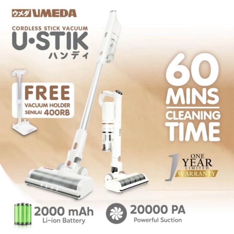Umeda Ustik Cordless Vacuum / Vacum Umeda / Umeda U-Stik Cordless Stik Vacuum