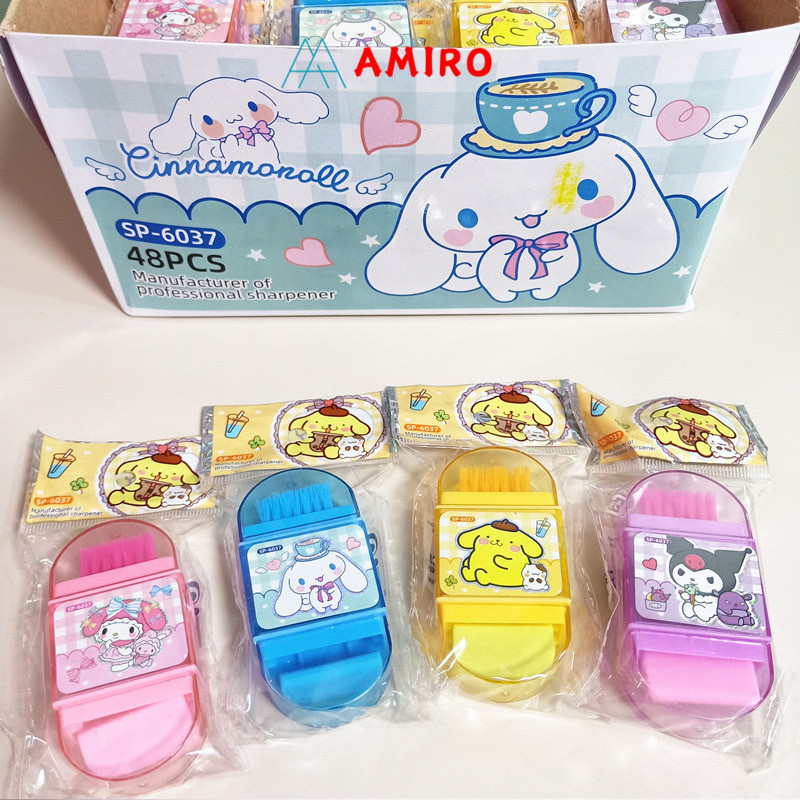 

(3 IN 1) serutan motif sanrio serbaguna / rautan + hapusan + sikat / rautan sikat lucu / orotan anak sapu
