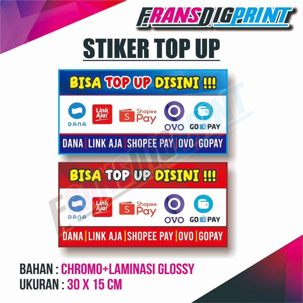 

STIKER TOP UP , STIKER TOP UP KONTER jurpro