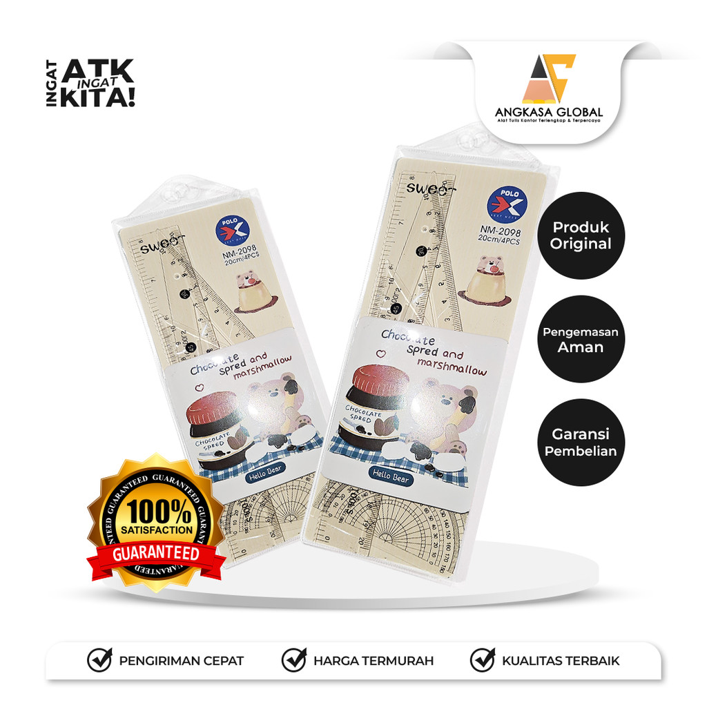 

NEXT-M PAKET PENGGARIS/ RULER SET HELLO BEAR NM-2098 (1SET)