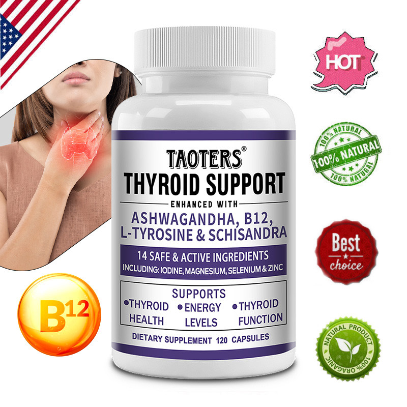 【EXP：12/2025】 TAOTERS  Thyroid Support Supplement-Energy&Focus Support Formula-Vitamin B12 Complex,Z