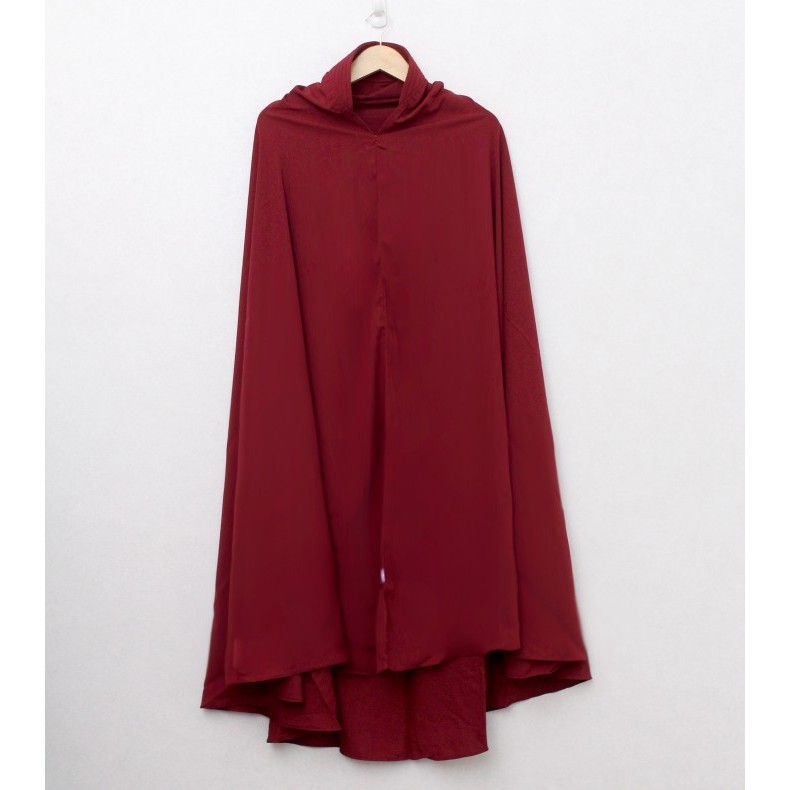 ✨TERLARIS✨ -Khimar Super Jumbo Sebetis / Khimar Jilbab Jumbo Wolfis Pad Antem - Coklat Tua