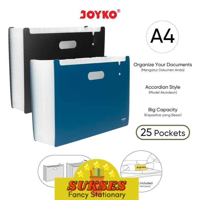 

Expanding File EF-7A4 25Pockets Map Organizer Joyko