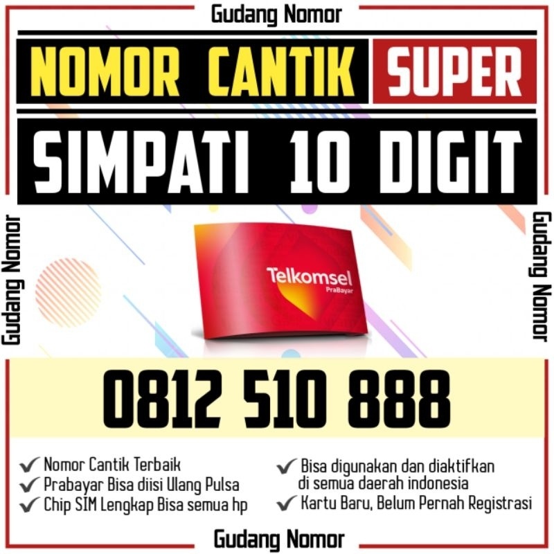 Nomor Cantik Simpati 10 Digit 777 Nomer Simpati Telkomsel 10 Digit 111 222 333 444 555 666 777 888 9