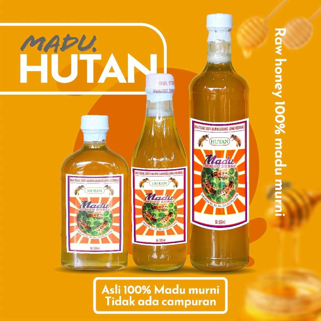 

Madu Hutan Kaliandra - Madu Seribu Bunga Madu Asli 100% Madu Murni Raw Honey Herbal Syrup