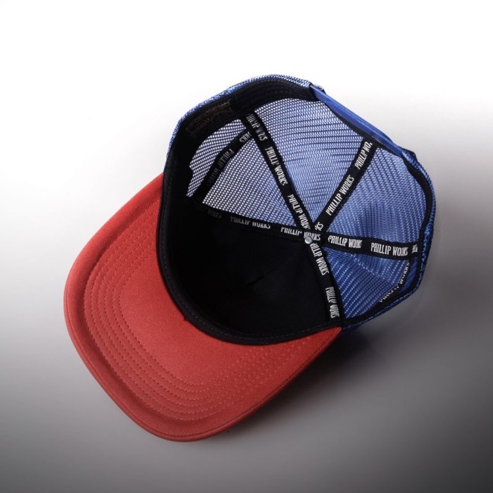 TOPI PHILLIP WORKS TRUCKER PETROL RED