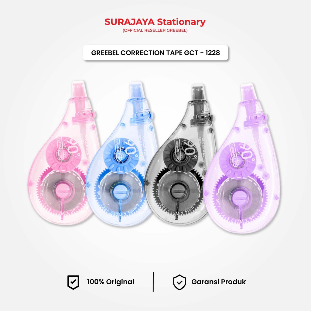 

Correction Tape GCT-1228 Pastel Lucu / Greebel Tip Ex Kertas Roll Pita Koreksi Pulpen / IStationery