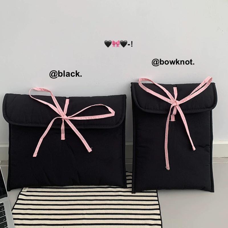 (MC21) TAS LAPTOP COQUETTE RIBBON / TAS LAPTOP WANITA / TAS LAPTOP AESTHETIC MOTIF PITA / TAS LAPTOP