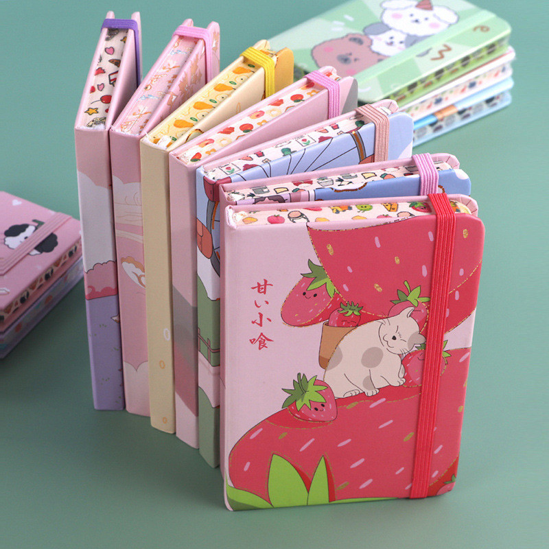 

Kawaii A7 Notebook 80Sheets Journal Weekly Planner Supplies Office Accessories Leather Paper For Students School Supplies