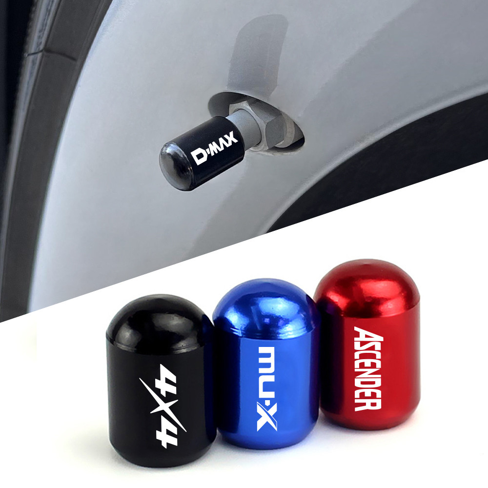 4Pcs Car Tire Valve Cap Decoration Aluminum Wheel Tyre Stem Airtight Cover Accessories For Isuzu DMA