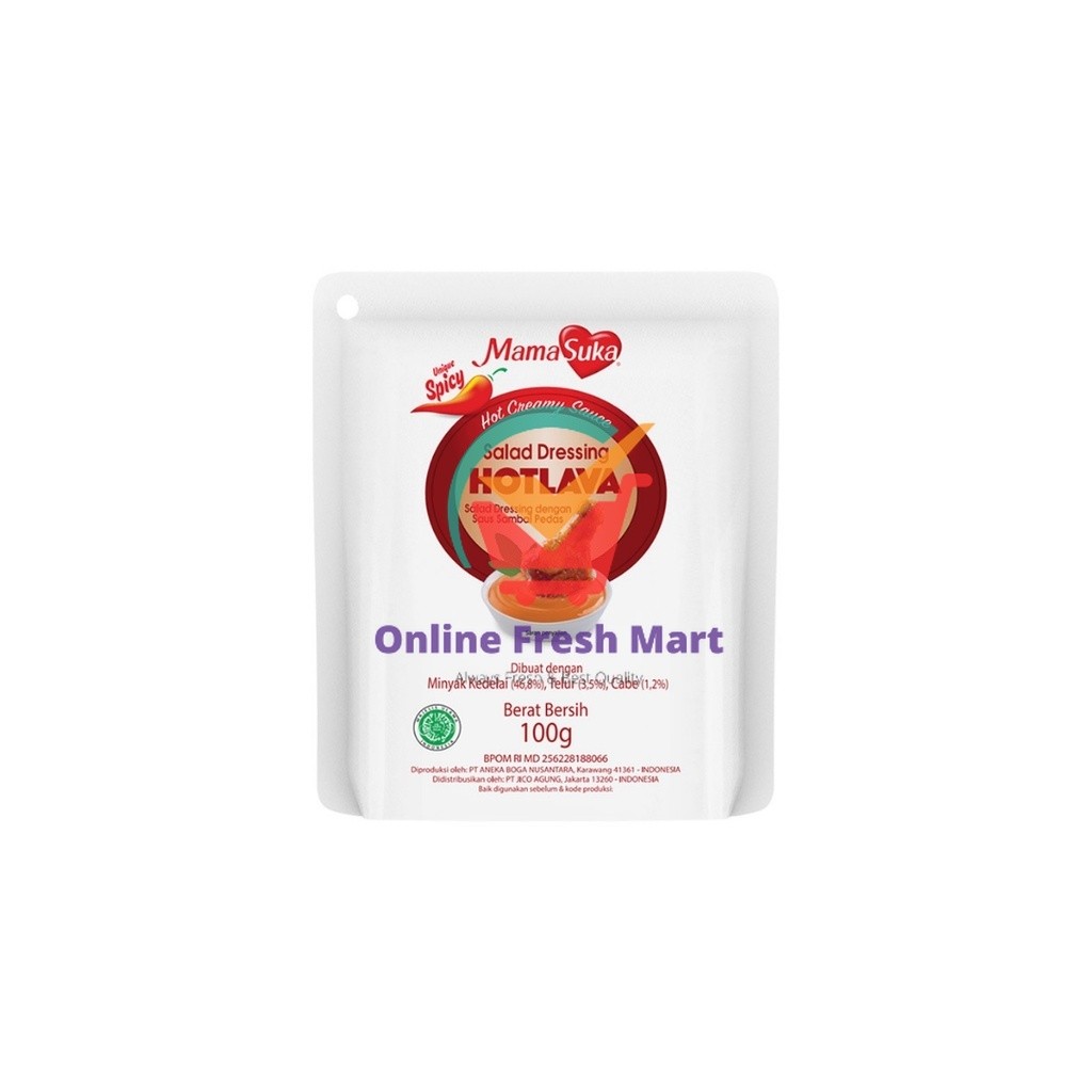 

Mamasuka Salad Dressing Hot Lava Sauce Sachet 100g - Online Fresh Mart Denpasar