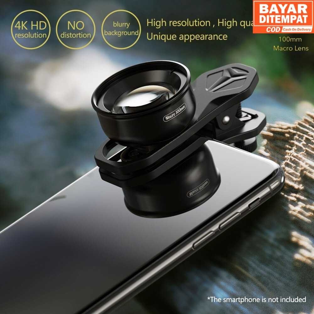 ( COD HNstore20 ) APEXEL Lensa Kamera Smartphone Macro Lens Universal HD 100mm - APL-HB100mm