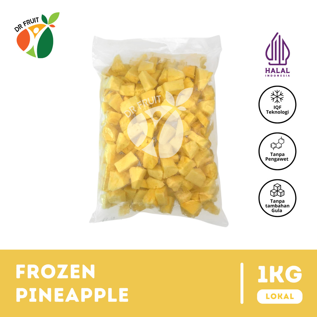 

Buah Nanas Beku | Frozen Pineapple (IQF) | 1 KG