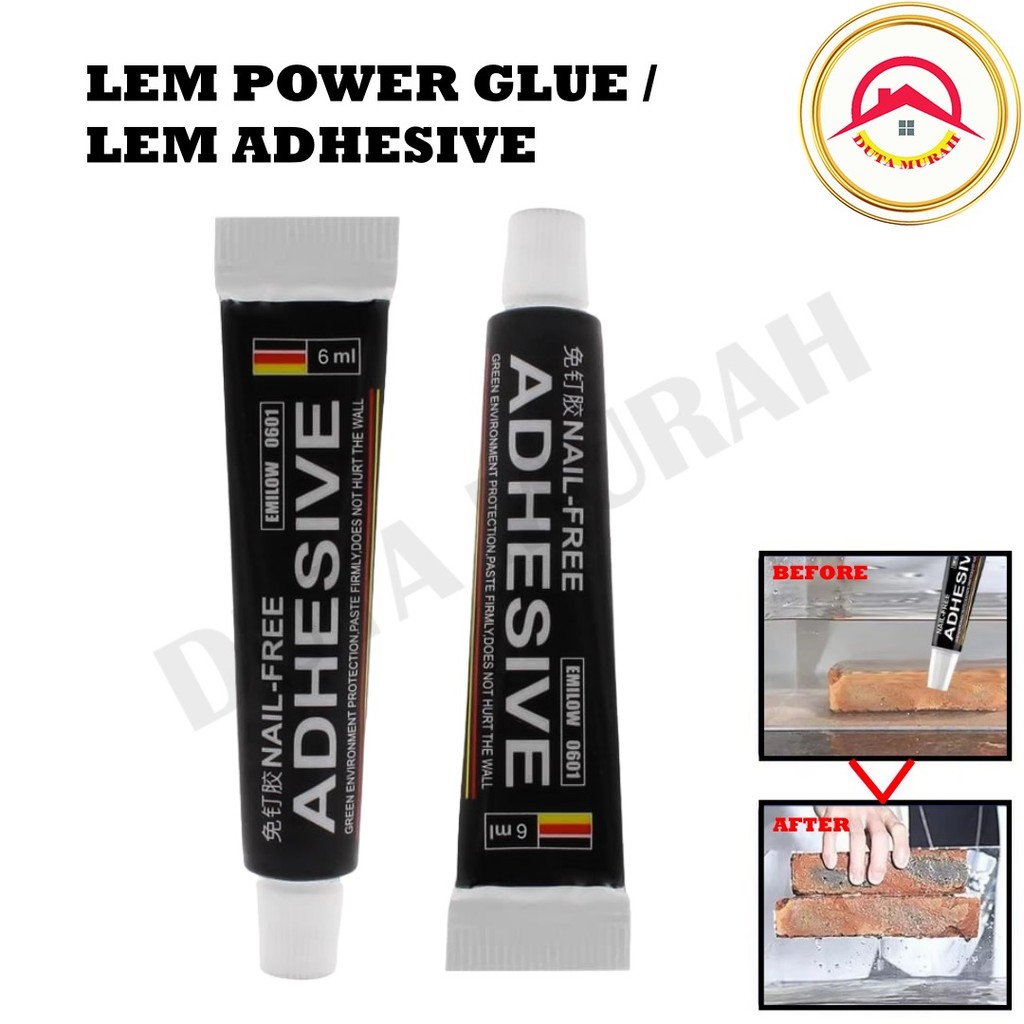 

Lem Super Kuat Nail Free Strong Lem Dinding Serbaguna Adhesive 6 ML Anti Bor