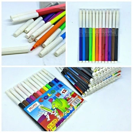 

Spidol Gambar Set Mini Color Pen Kecil untuk Anak Mewarnai 12 Warna