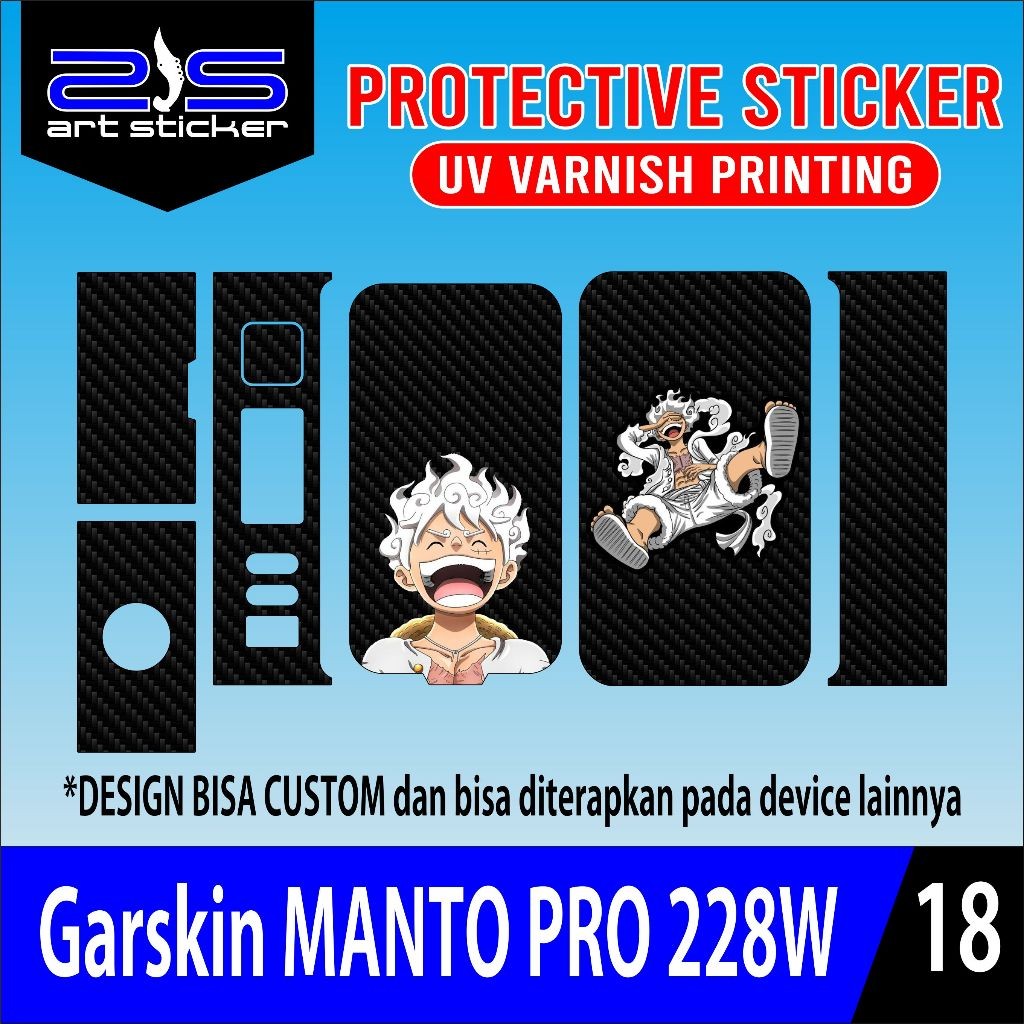 

Stiker Man to Pro 228 Luffy Gear 5 UV Varnish Printing