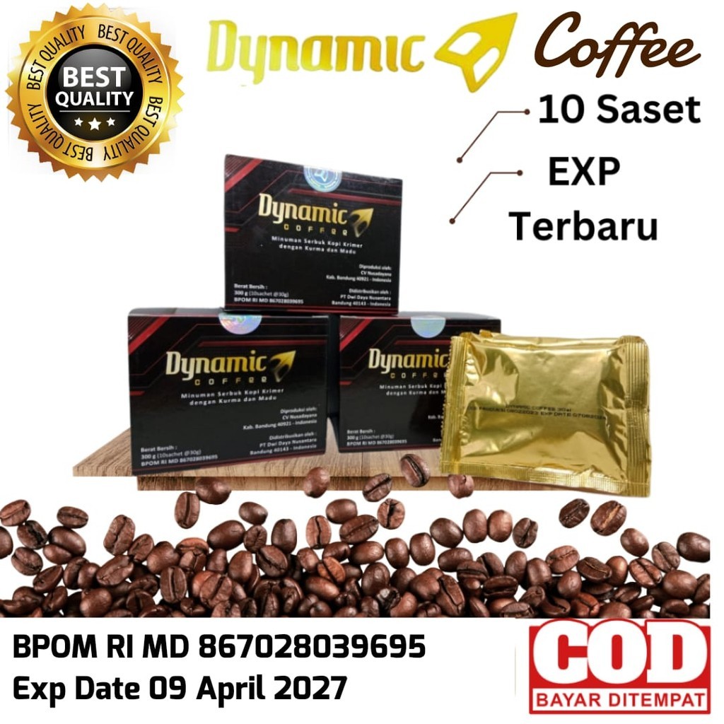 

DYNAMIC COFFEE KEMASAN TERBARU 1 BOX ISI 10 SACHET ORIGINAL KOPI KESEHATAN