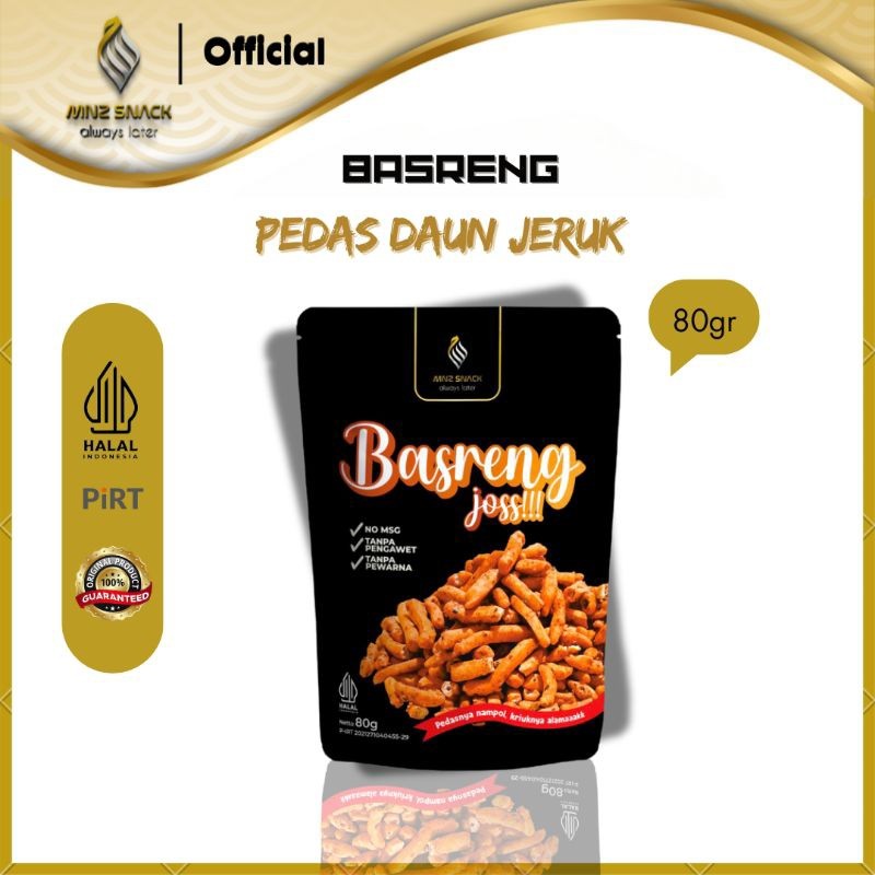 

MNZSNACK Basreng pedas daun jeruk 80gr Renyah Tidak Keras Basreng Viral Basreng Original Murah
