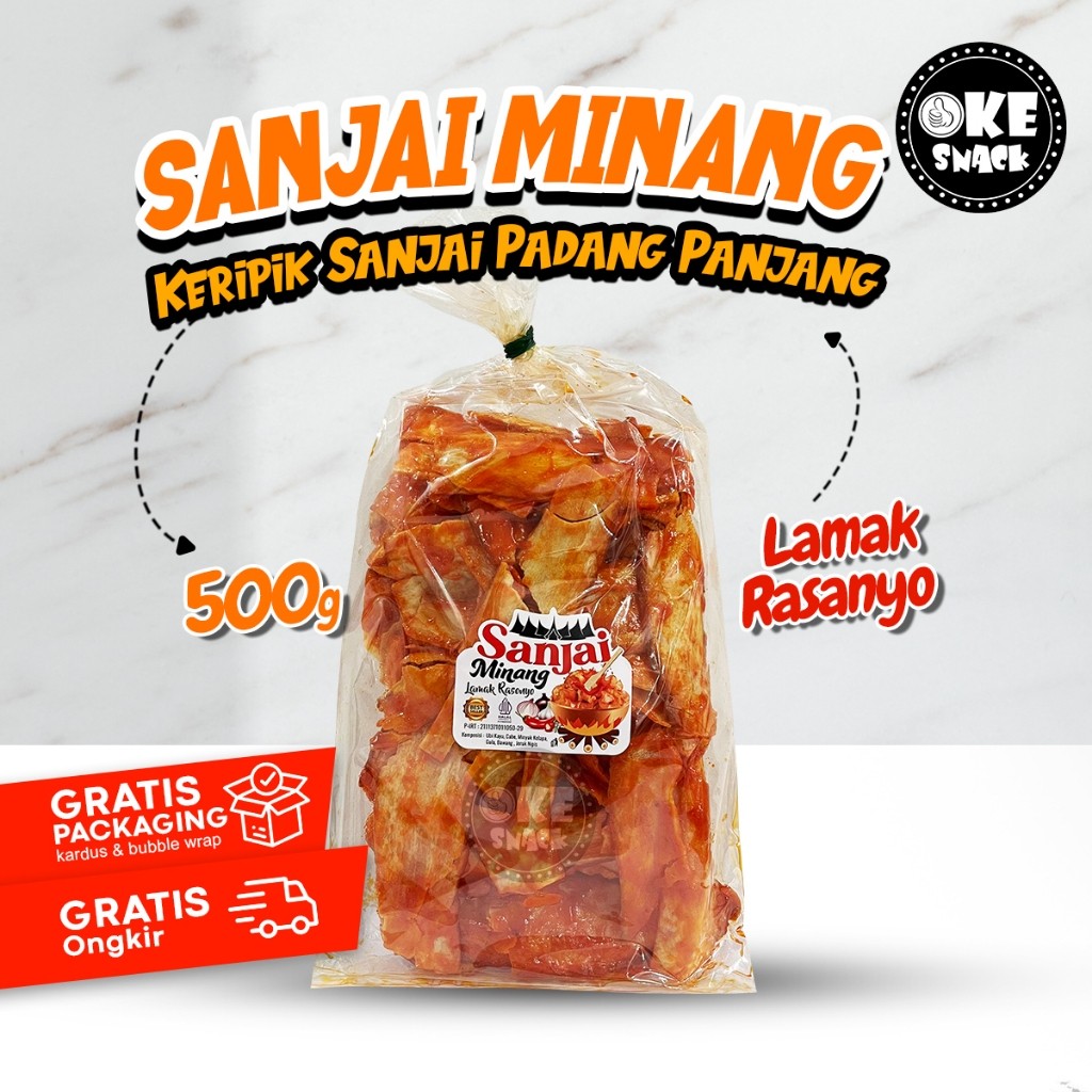 

Keripik Sanjai Minang Panjang 400g
