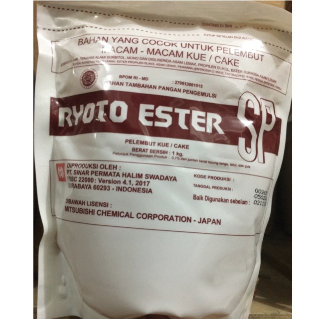 

Pelembut Kue RYOTO ESTER SP 1 Kg Emulsifier Pengembang Kue