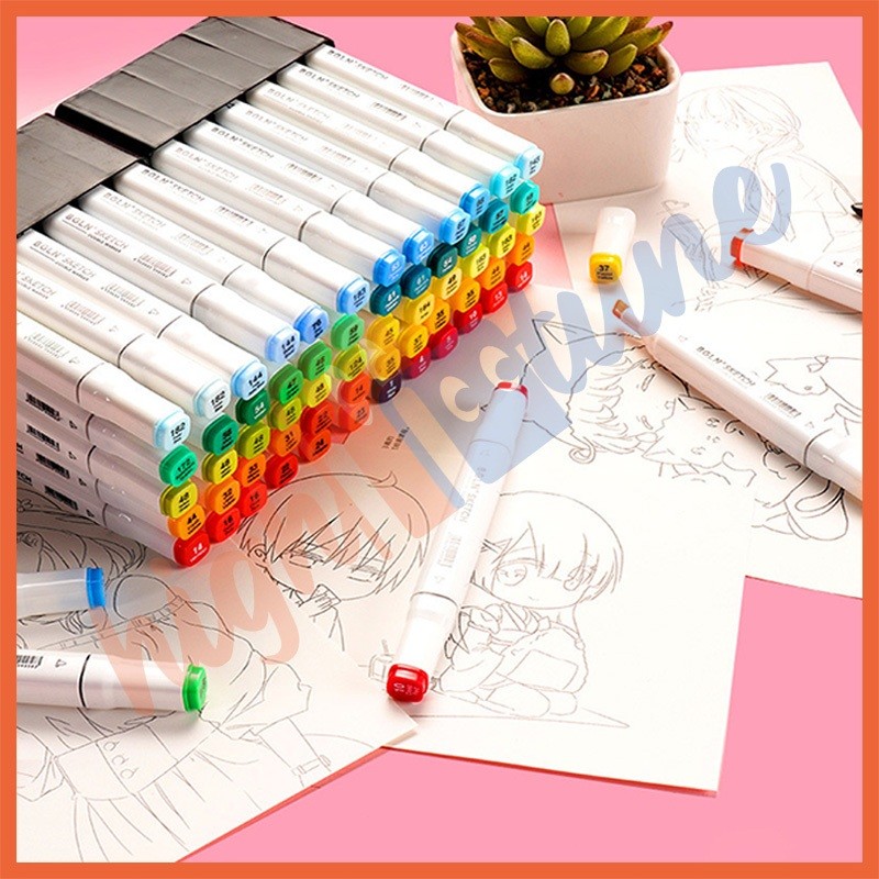 

JAMIN MURAH !!!Hightune Spidol Warna Warni 1 Set 36/48/60/80 Dual Tip Touch Markers/Alcohol marker/acrylic marker(BISA LANGSUNG ORDER)