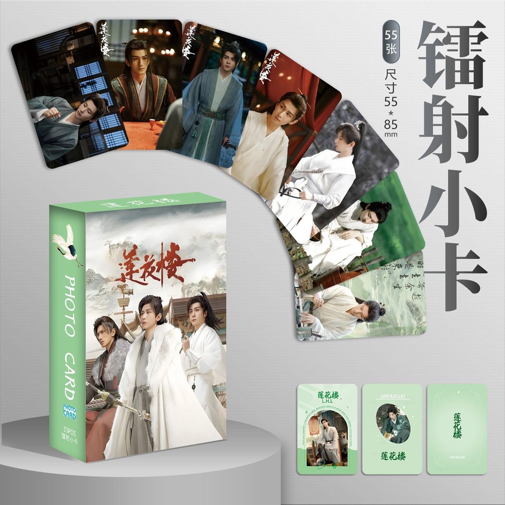 55 Pcs/Box Mysterious Lotus Casebook Laser Lomo Card Cheng Yi & & Zeng Shunxi Holographic Photo Card