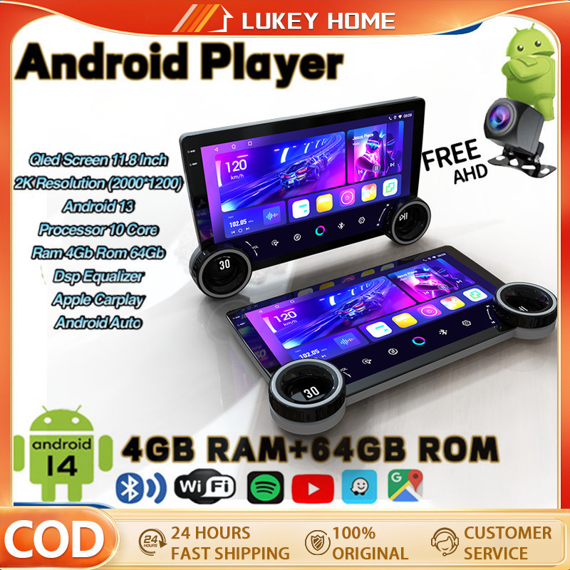 4G+64G IPS Screen Head Unit android 7/9/10/11.8 Inch Car Android 13 Navigasi Untuk TOYOTA Daihatsu M