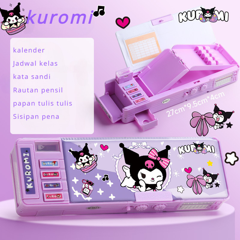 

JAMIN MURAH !!![Penjual Lokal] Tempat Pensil Kata Sandi Multifungsi KUROMI Kotak Pensil Kedua Sisi Pola Kartun SANRIO(BISA LANGSUNG ORDER)