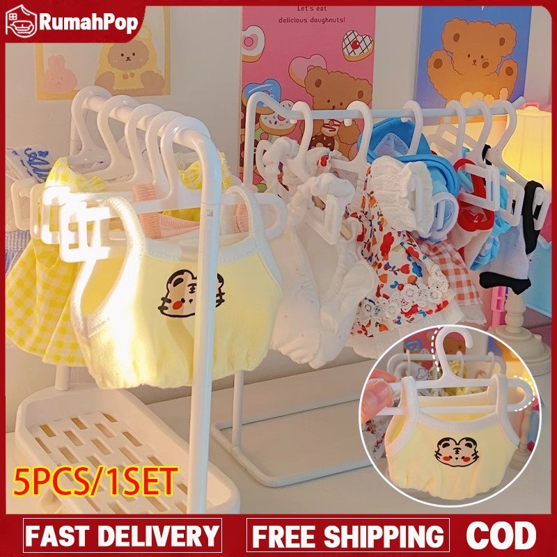 Boneka Coat Hanger Gantung Baju Untk Boneka Ukuran 10-20 Cm / Gantungan Baju Boneka / Rak Gantung Se