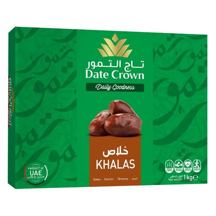 

Kurma Date Crown DC Kurma Khalas kholas -1 kg EXP Cek Deskripsi