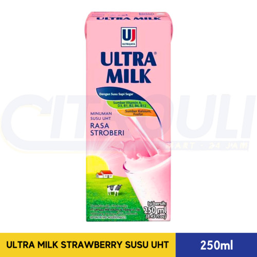 

ULTRA MILK STRAWBERRY SUSU UHT 250ml