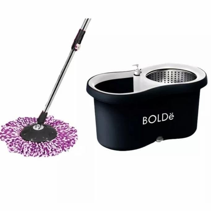 New Alat Pel Putar Bolde Super Mop M 100X+ SE ST Alat Pel Tanpa Peras Tangan Lap Pel Lantai Bolde M1