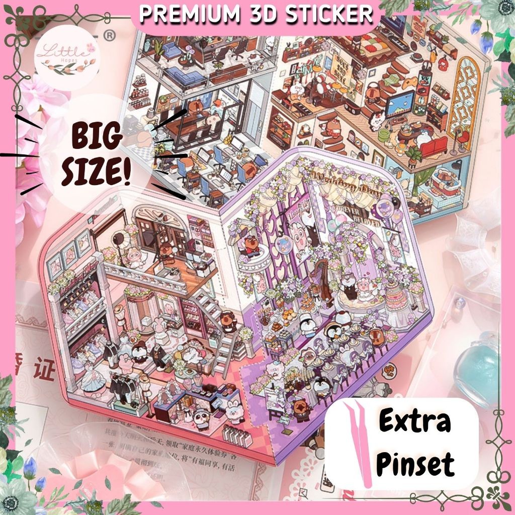 

Promo Termurah BIG SIZE STICKER 3D Premium Satisfying Decoration Landscaping Creative Mainan Anak Lucu Korea Viral